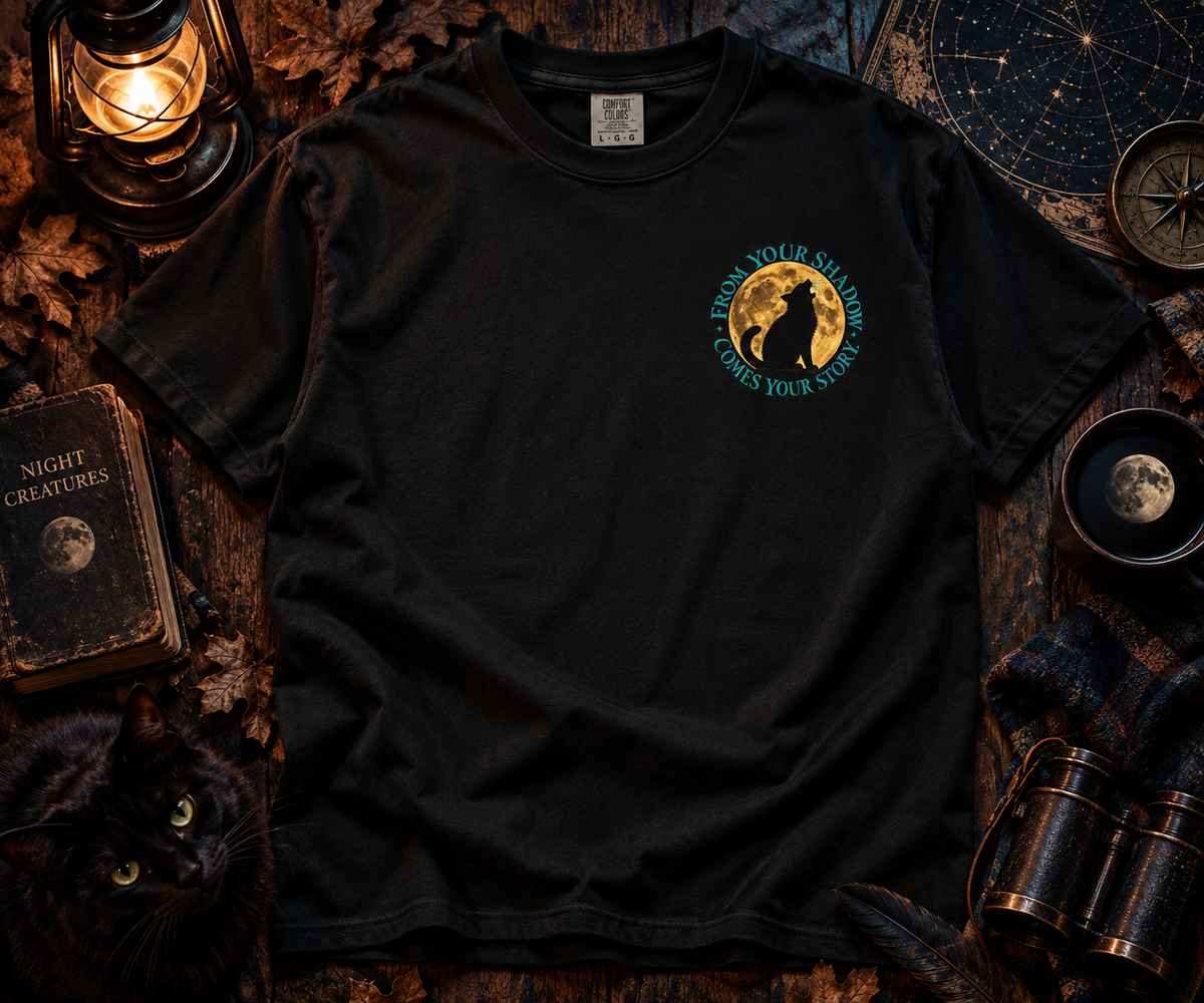 Yeowl at the Moon Cat T-Shirt — Vintage Howling Cat Graphic Tee
